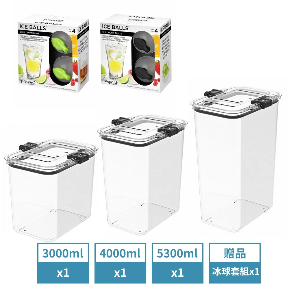 【Prepara沛樂生活】Latchlok 系列 TRITAN 保鮮盒 3件組 (700ml+1250ml+1850ml) 歷史價格詳細信息