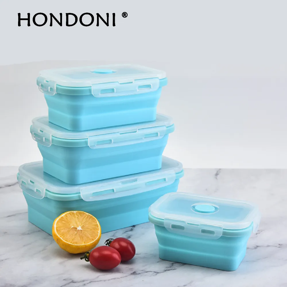 HONDONI 廚房拾光 矽膠摺疊保鮮盒四件組+雙口保冷保溫袋 圓形星空藍 歷史價格詳細信息