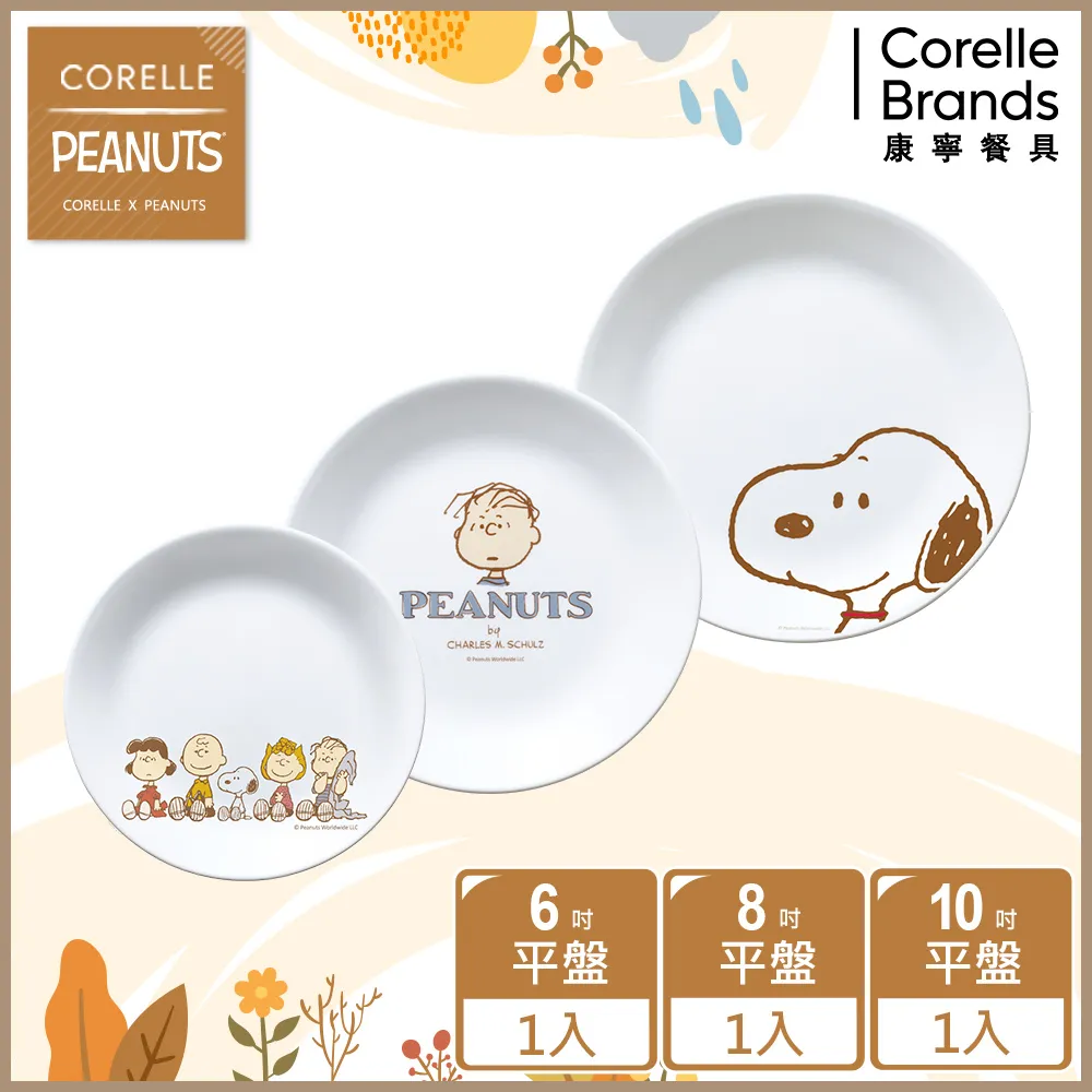 【美國康寧 CORELLE】SNOOPY兩件式餐盤(8吋平盤+深盤)-三個款式 歷史價格詳細信息