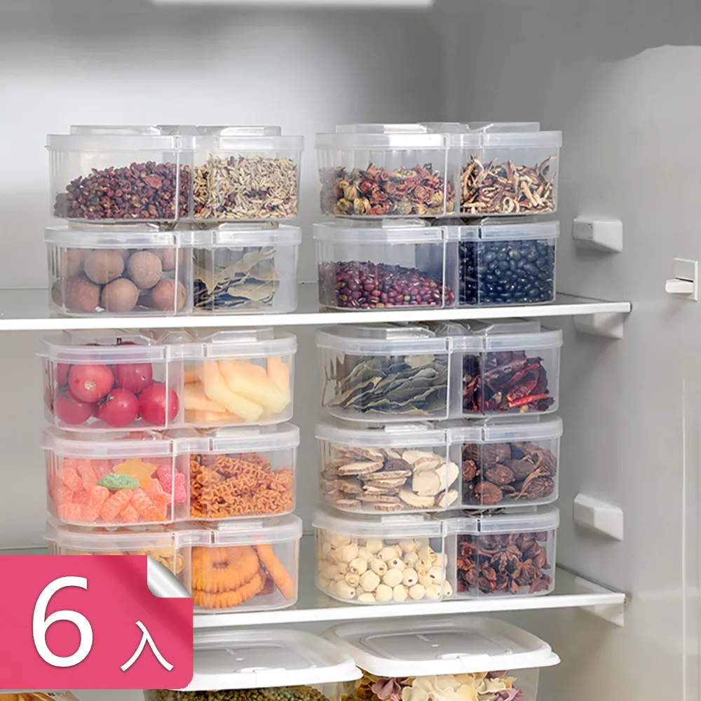 【茉家】安心材質PP雙蓋可疊加保鮮收納盒-6入 價格比較,價格查詢,歷史價格詳細信息