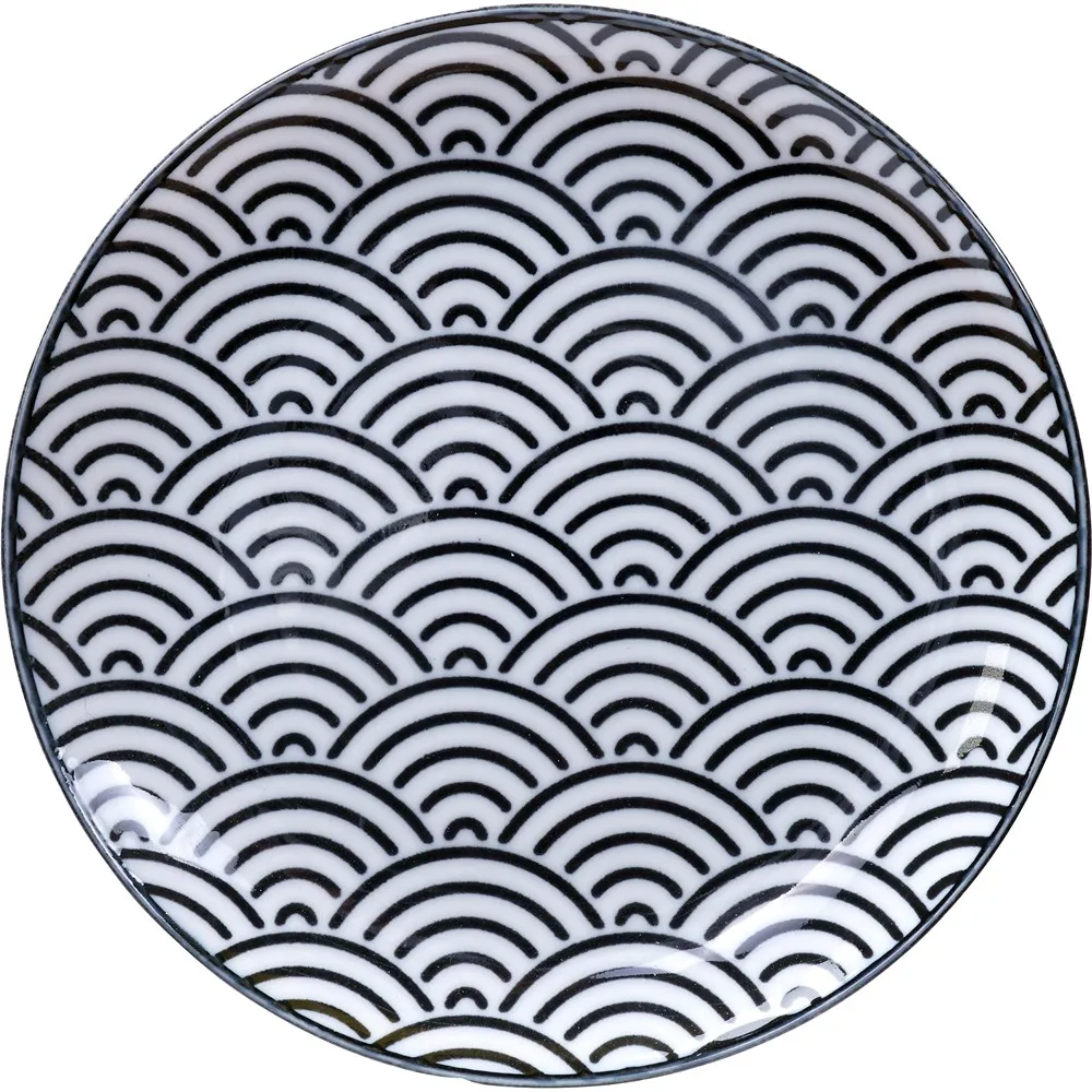 Tokyo Design 瓷製餐盤(浪紋黑16cm) 價格比較,價格查詢,歷史價格詳細信息