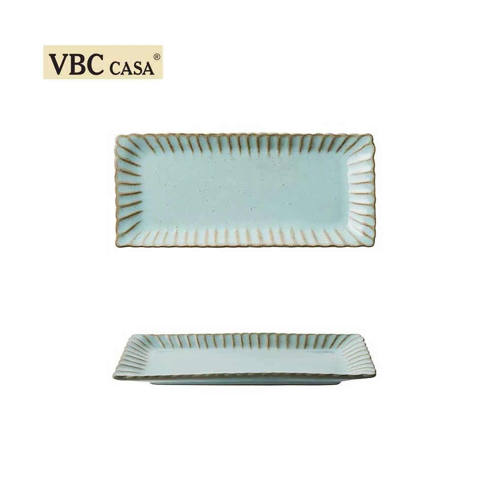 義大利VBC casa-FONDACO系列-26cm小長方盤-復古灰藍 歷史價格詳細信息