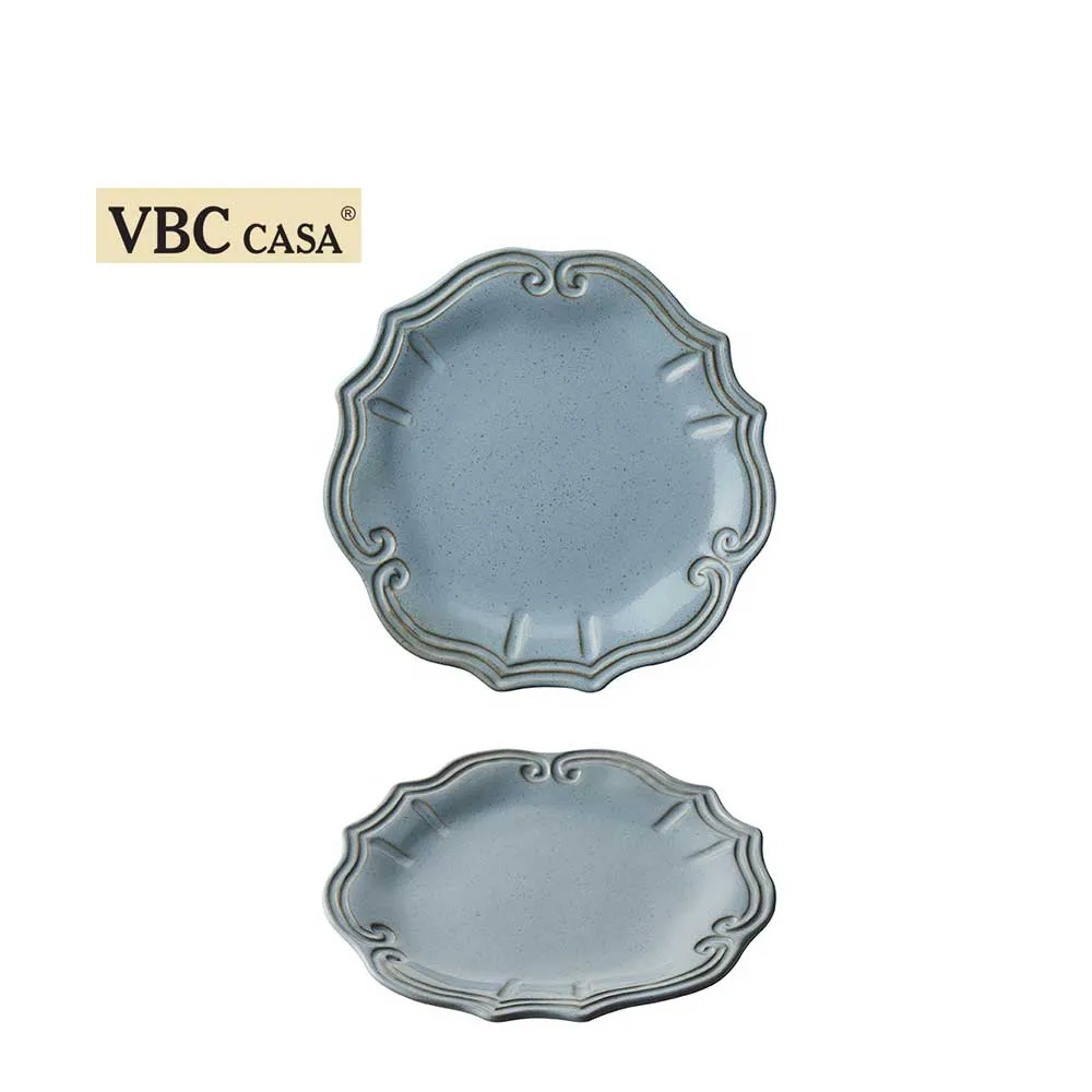 義大利VBC casa-FONDACO系列-26cm小長方盤-復古灰藍 歷史價格詳細信息
