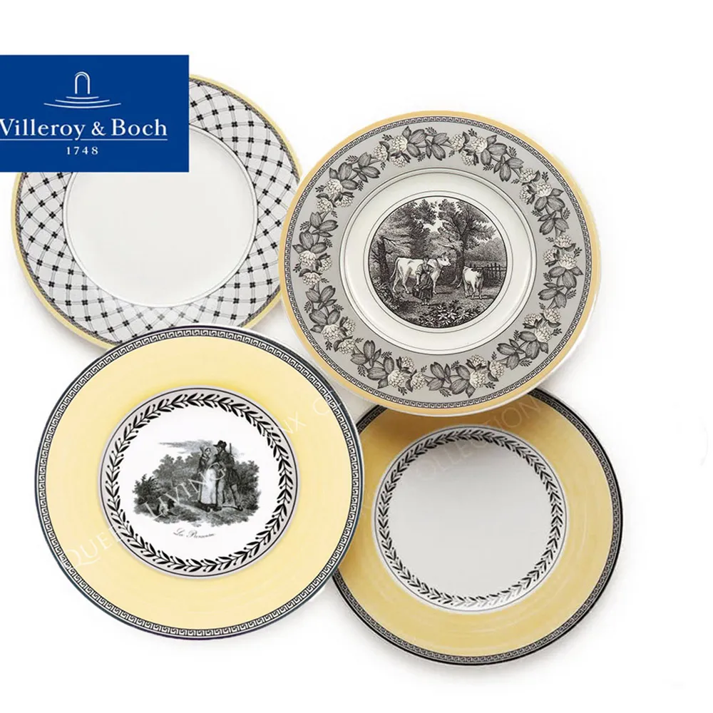 德國Villeroy&Boch-奧頓系列-22cm圓盤-Fleur黃邊花環 歷史價格詳細信息