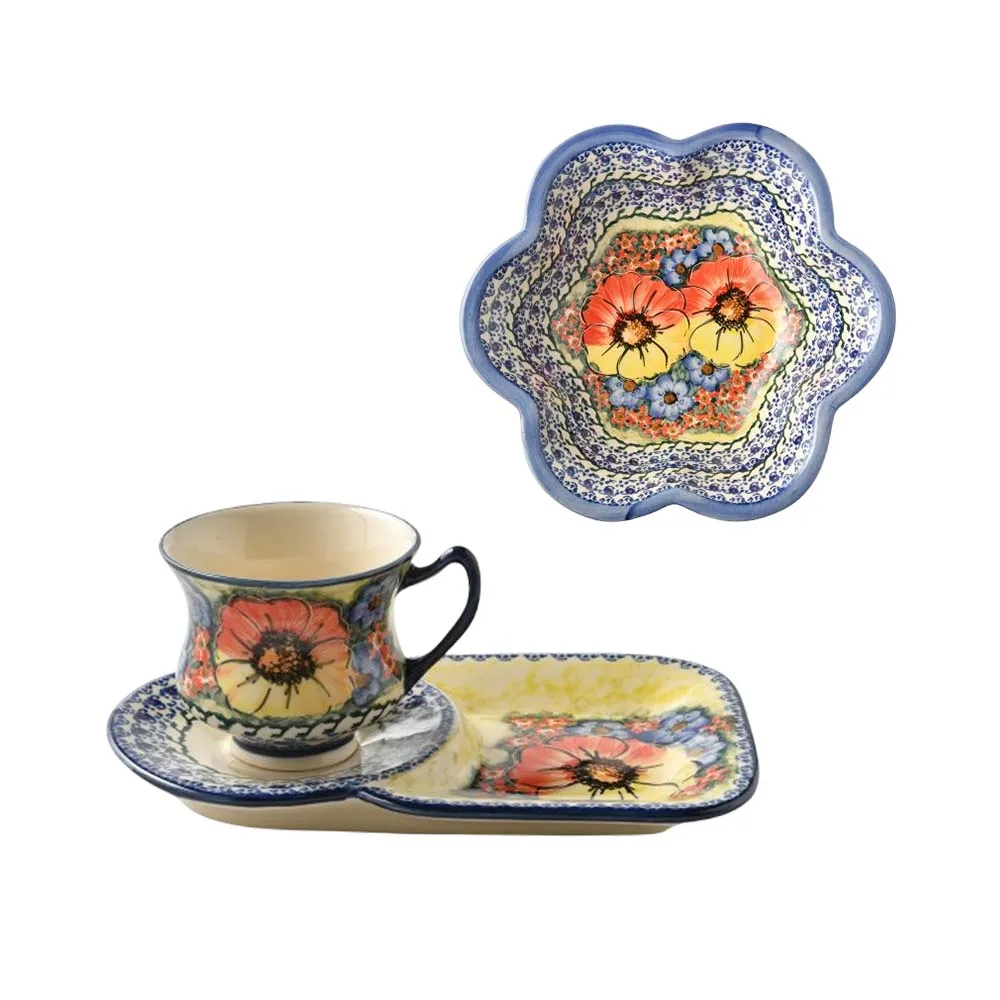 波蘭陶 古典花園系列 花型深盤 23cm 波蘭手工製 歷史價格詳細信息