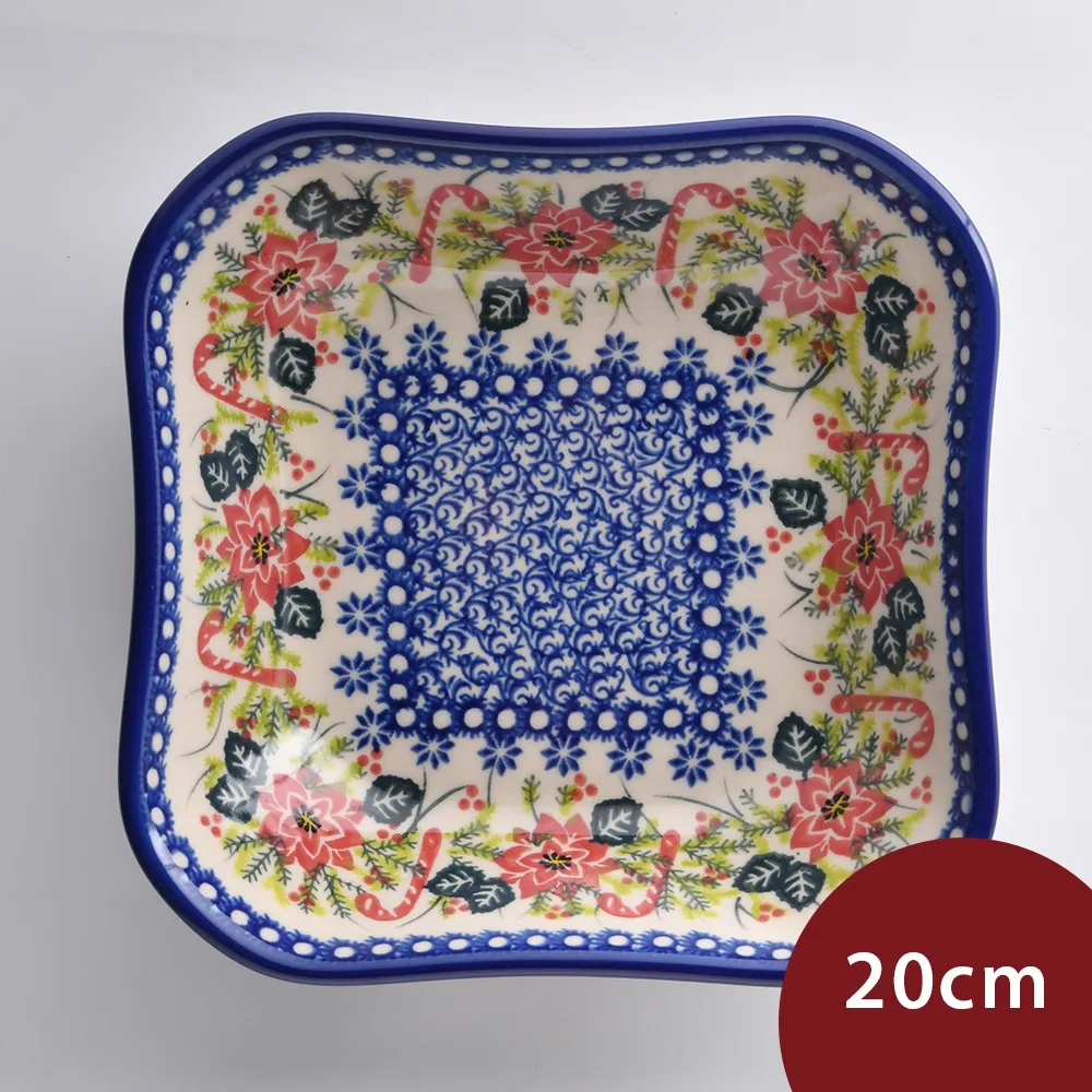 波蘭陶 耶誕雪花系列 圓形深餐盤 22cm 波蘭手工製 歷史價格詳細信息