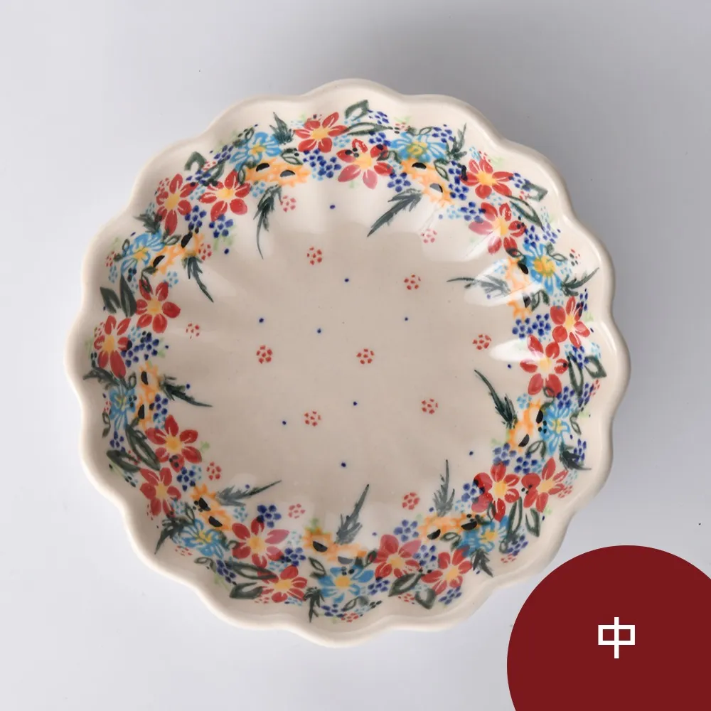 波蘭陶 桃花源系列 波浪盤(中)  波蘭手工製 歷史價格詳細信息