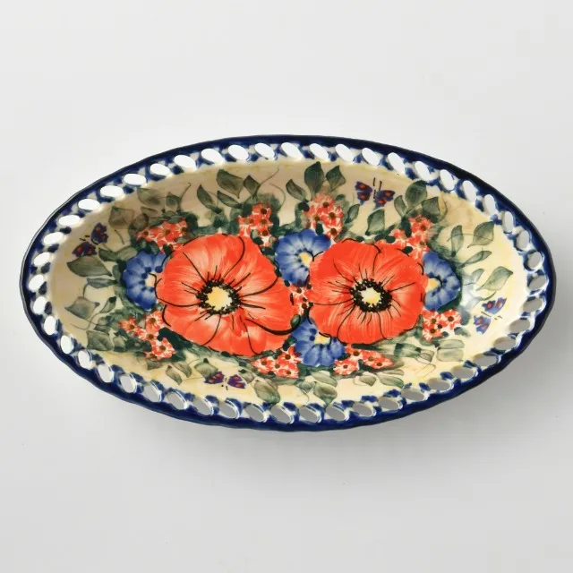 波蘭陶 奼紫嫣紅系列 圓形深餐盤 23cm 波蘭手工製 歷史價格詳細信息