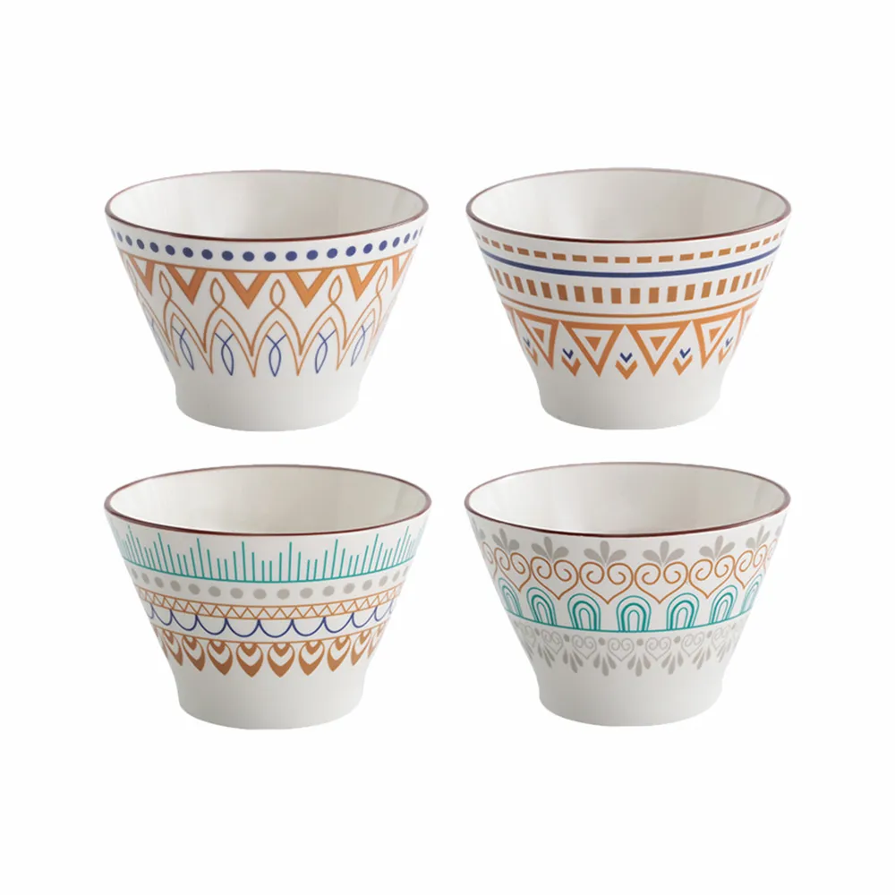 【Homely Zakka】法式經典復古黑白浪漫系列陶瓷多件式飯碗組_3款任選 歷史價格詳細信息