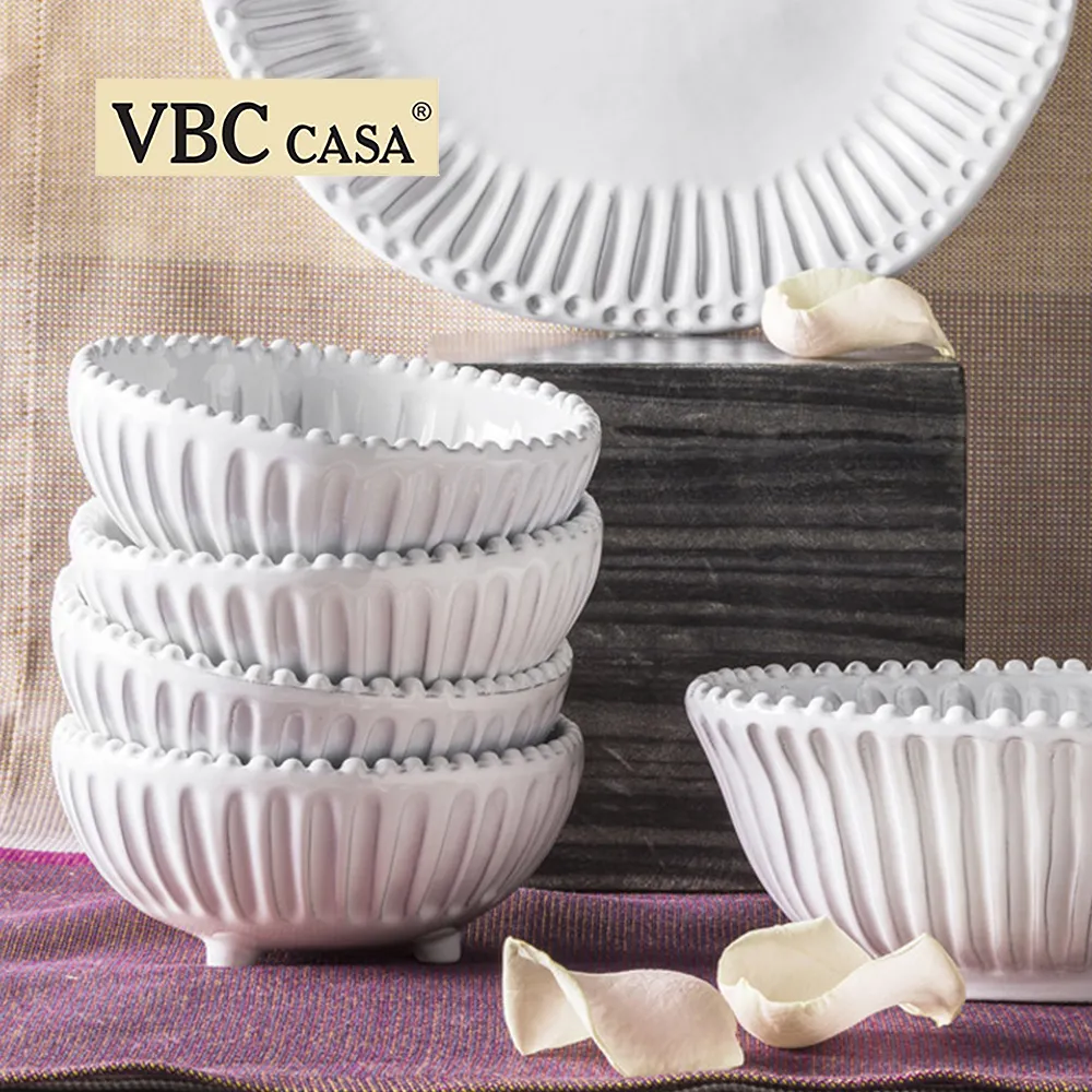 義大利VBC casa-白色條紋系列-碗盤3件組(沙拉盤+有角碗+飯碗) 歷史價格詳細信息