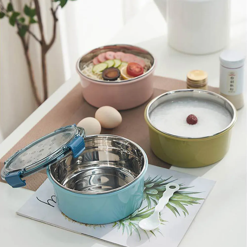 【優廚寶】不銹鋼大容量便攜便當盒餐碗 學生餐碗 環保餐碗(1000ml) 歷史價格詳細信息