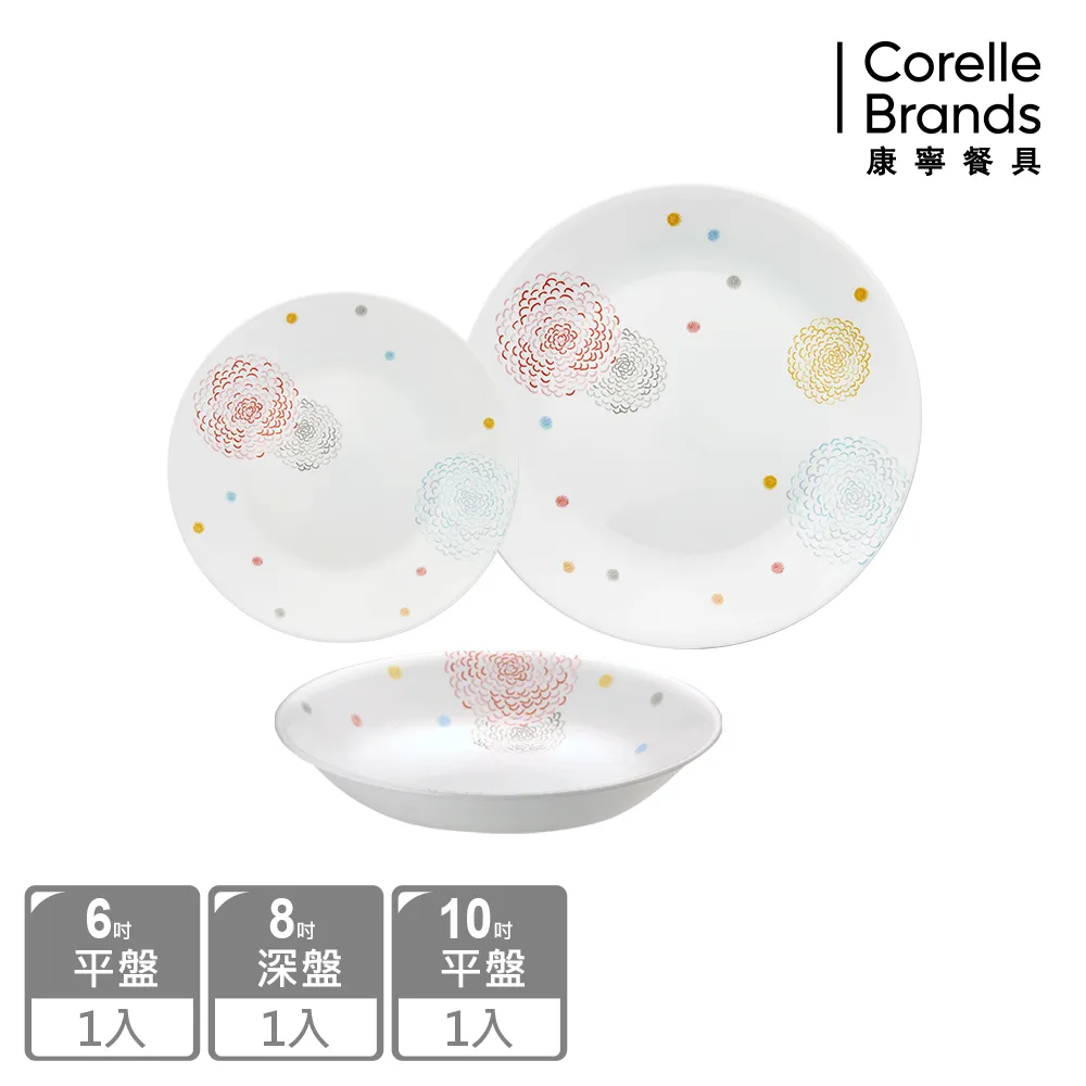 【CORELLE 康寧餐具】繽紛美夢3件式餐盤組(301) 歷史價格詳細信息