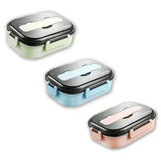 北歐風 304 可微波 三格不銹鋼飯盒   (3入組)顏色隨機 價格比較,價格查詢,歷史價格詳細信息