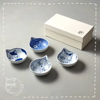 【石丸】波佐見燒 - neco 貓 - 小湯碟禮盒(4件組) 歷史價格詳細信息