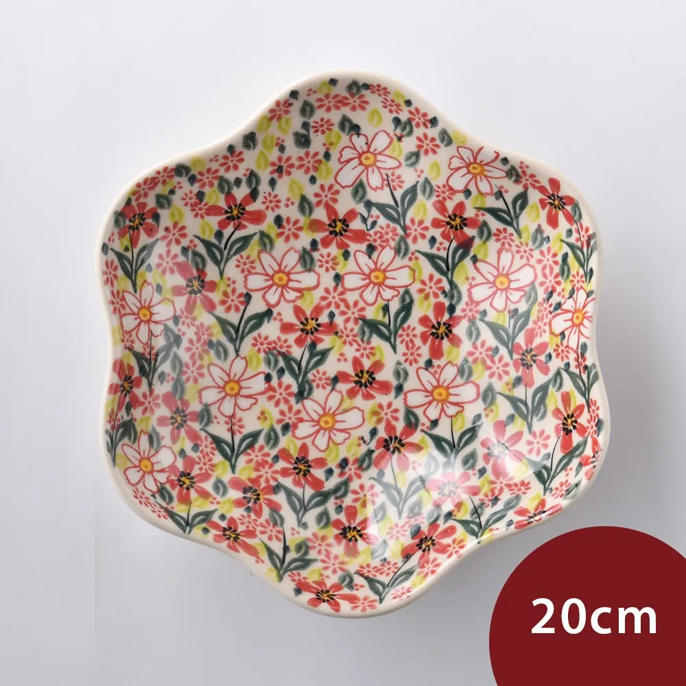 波蘭陶 春雨新露系列 花型盤(小) 20cm 波蘭手工製 歷史價格詳細信息