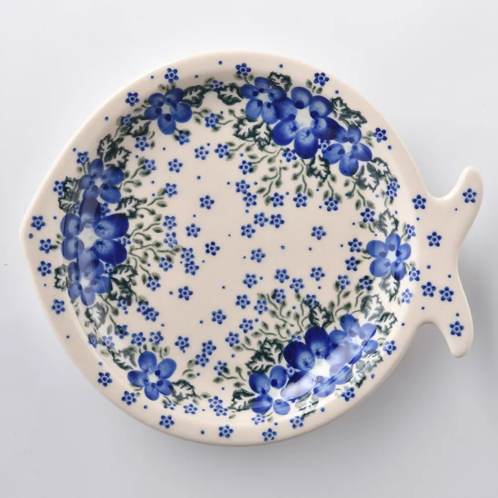波蘭陶 青花涼夏系列 分隔盤 28x19cm 波蘭手工製 歷史價格詳細信息
