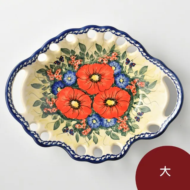 波蘭陶 奼紫嫣紅系列 圓形深餐盤 23cm 波蘭手工製 歷史價格詳細信息