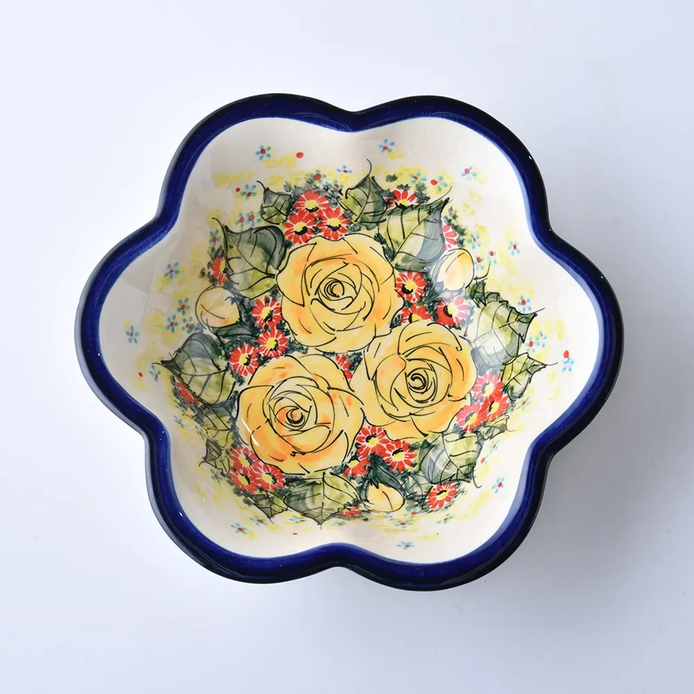 波蘭陶 繁花逸麗系列 沙拉碗 19cm 波蘭手工製 歷史價格詳細信息