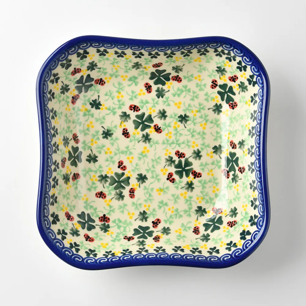 波蘭陶 幸運符號系列 方形深餐盤 20cm 波蘭手工製 價格比較,價格查詢,歷史價格詳細信息