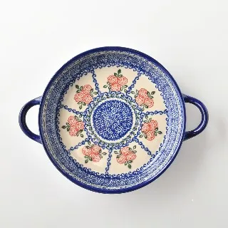 波蘭陶 漫野薔薇系列 雙耳長形深餐盤 32.5cm 波蘭手工製 歷史價格詳細信息