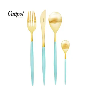 葡萄牙Cutipol MIO系列-蒂芬妮藍金霧面不銹鋼-21.5cm主餐刀叉匙-3件組 歷史價格詳細信息