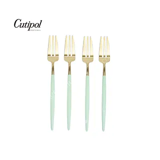 Cutipol-青玉金點心叉匙+義大利VBC-蕾絲馬卡龍20cm餐盤 歷史價格詳細信息