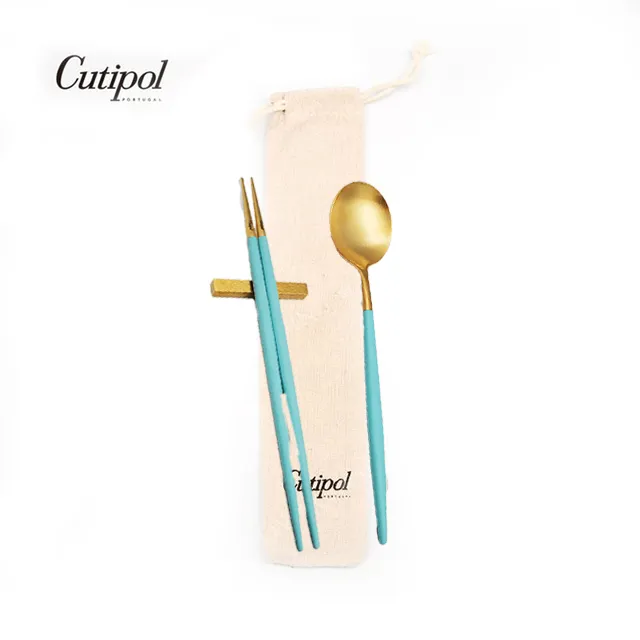葡萄牙Cutipol GOA系列-蒂芬妮藍柄新三件餐具組-叉匙筷 歷史價格詳細信息