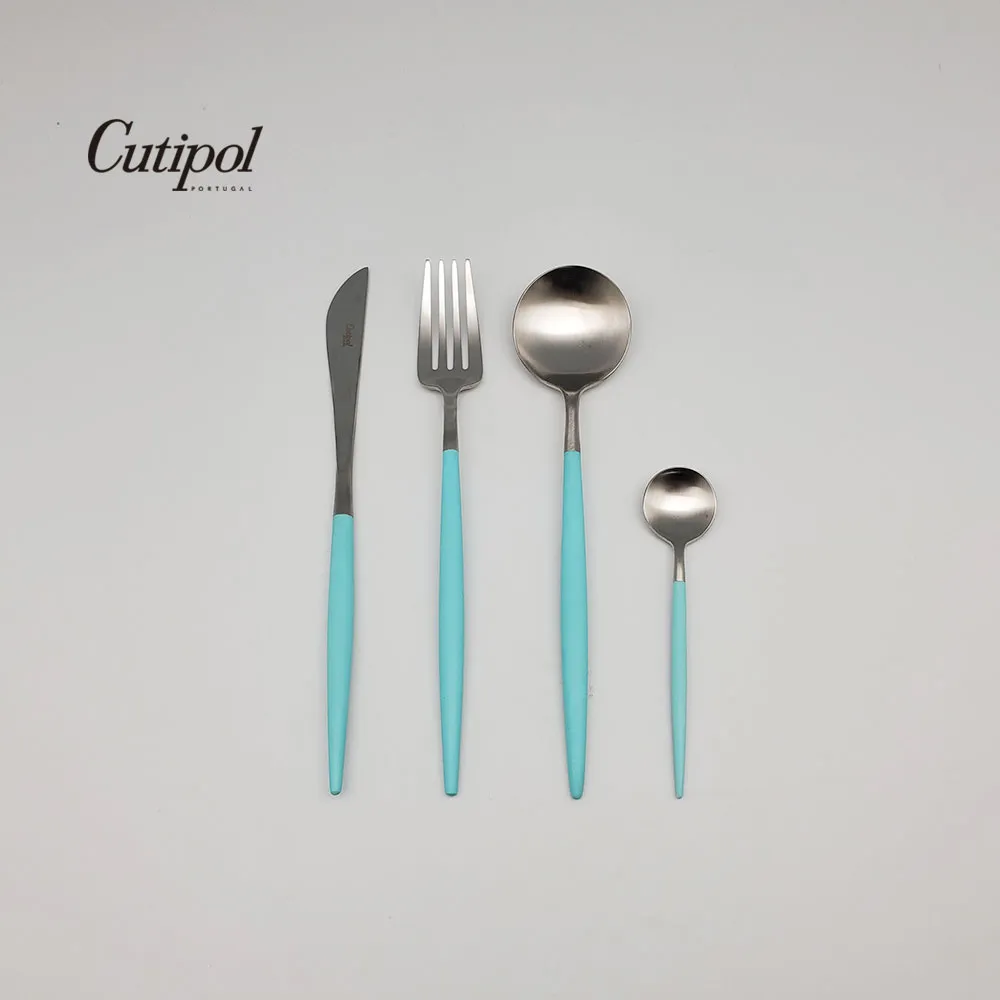 葡萄牙Cutipol GOA系列-蒂芬妮藍柄新三件餐具組-叉匙筷 歷史價格詳細信息