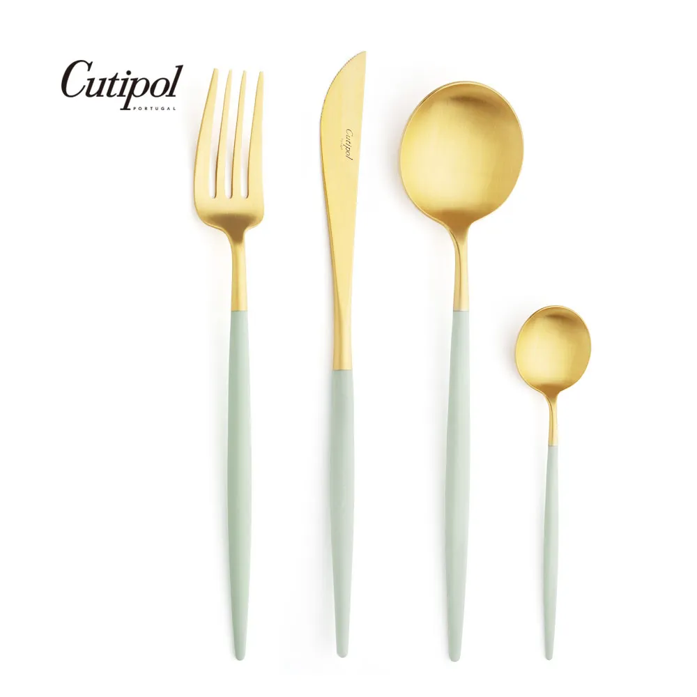 Cutipol-青玉金點心叉匙+義大利VBC-蕾絲馬卡龍20cm餐盤 歷史價格詳細信息