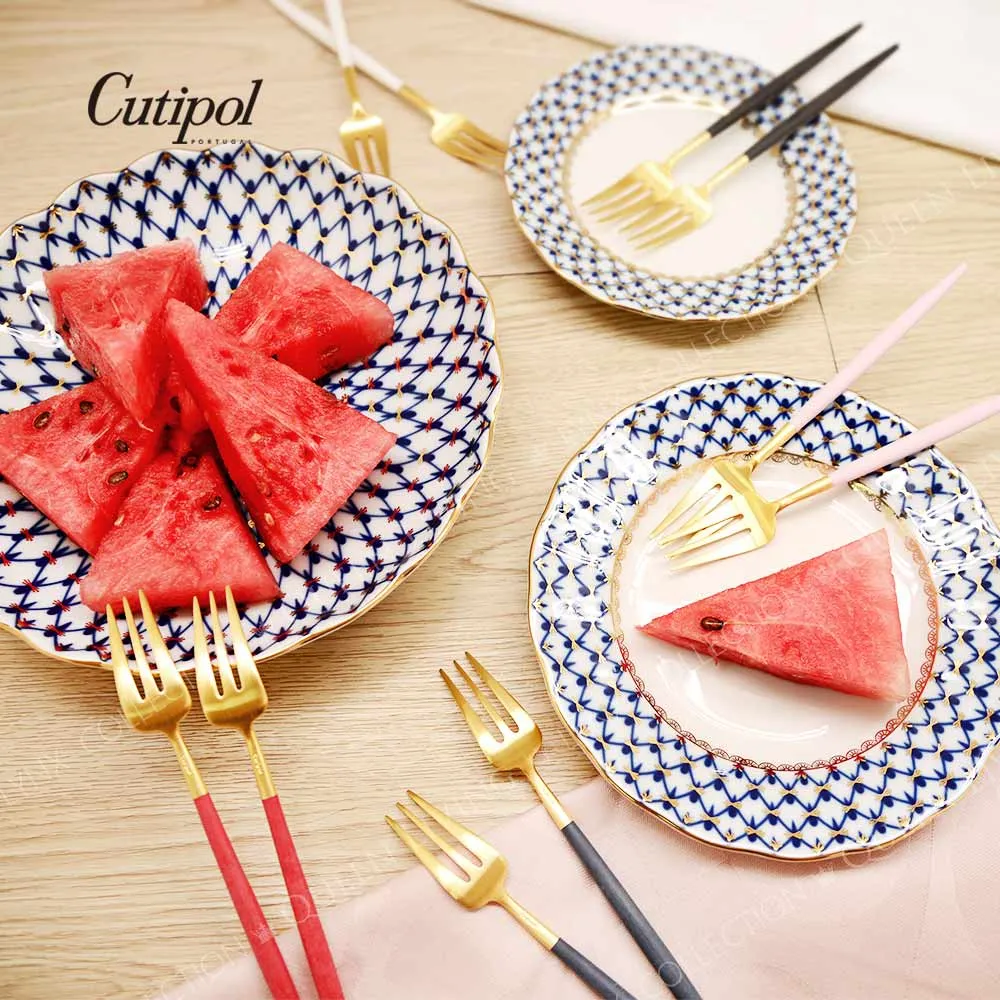 葡萄牙Cutipol-GOA系列-粉金霧面不銹鋼-17cm點心叉四入組 歷史價格詳細信息