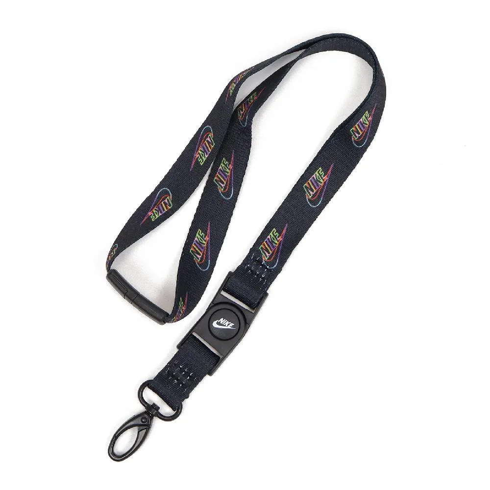 Nike 證件帶 Premium Lanyard 黑 黃 識別證 吊帶 勾勾 微笑 可拆式 N100707870-2NS 歷史價格詳細信息