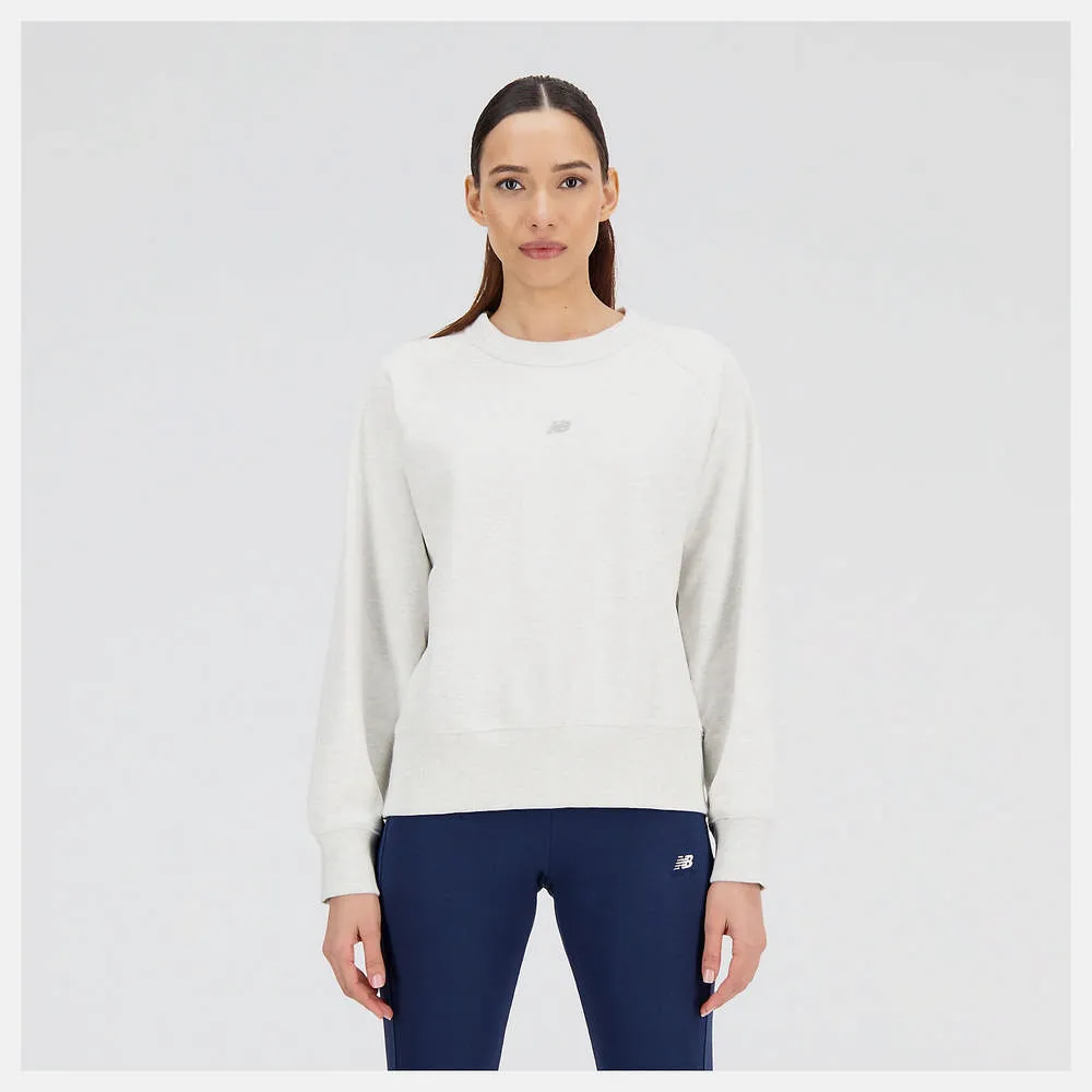 New Balance 長袖上衣 Athletics Sweatshirts 女款 深藍 寬鬆 短版 休閒 NB 大學T AWT31557NNY 歷史價格詳細信息