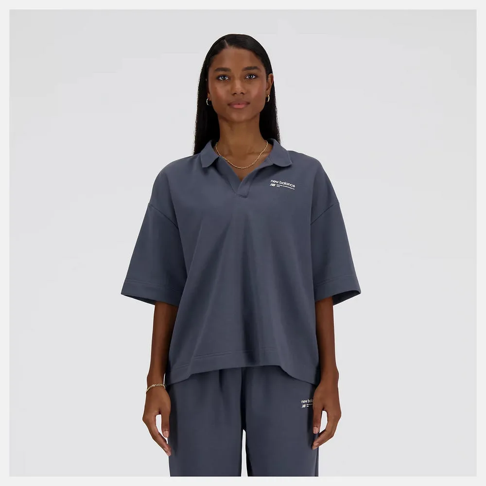 New Balance 男 POLO衫 上衣 短袖 運動 休閒 美規 寬鬆 舒適 藍 MT41513NNY 歷史價格詳細信息