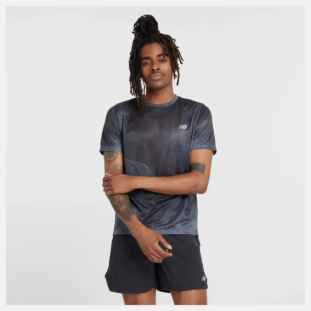 【New Balance】短袖上衣 短袖上衣 男 快乾 黑色 美版_MT43071BK-F 歷史價格詳細信息