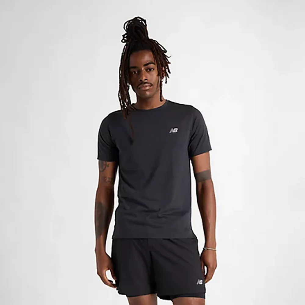 【New Balance】短袖上衣 短袖上衣 男 快乾 黑色 美版_MT43071BK-F 歷史價格詳細信息