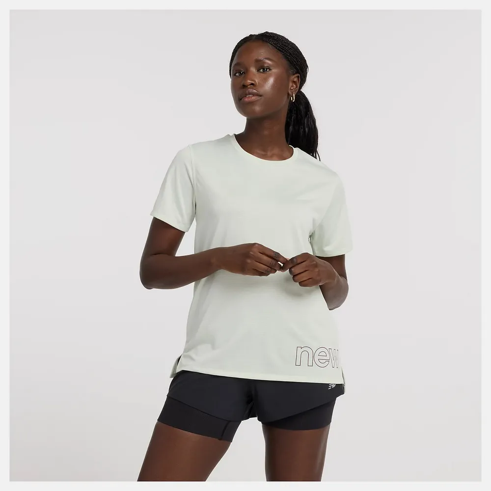 【New Balance】短袖上衣 短袖上衣 女 快乾 運動 橘色_WT41190PRE-F 歷史價格詳細信息