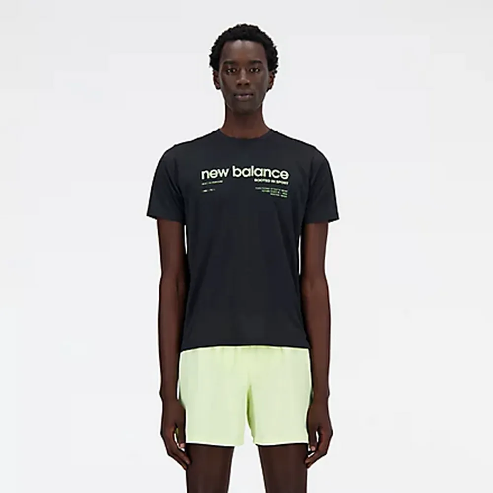 【New Balance】短袖上衣 短袖上衣 男 快乾 黑色 美版_MT43071BK-F 歷史價格詳細信息