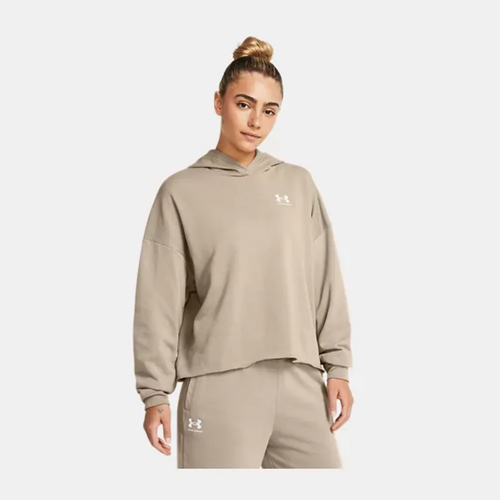 【UNDER ARMOUR】Rival Terry 撞色連帽長袖套頭衫 男 帽T 灰色-1383103-025 歷史價格詳細信息