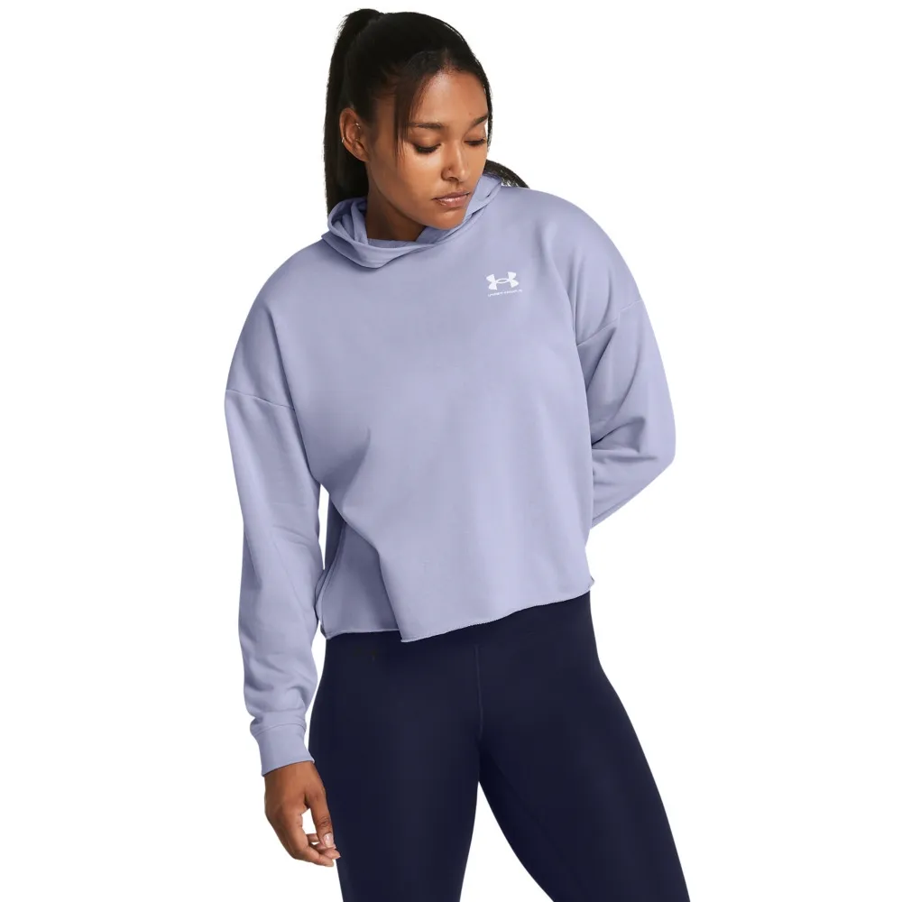 【UNDER ARMOUR】Rival Terry 撞色連帽長袖套頭衫 男 帽T 灰色-1383103-025 歷史價格詳細信息
