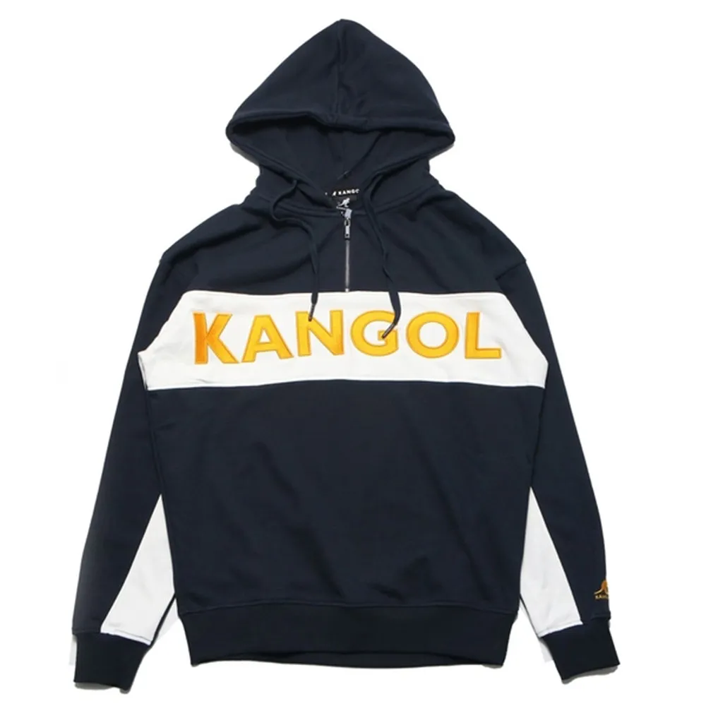 KANGOL 帽T 深藍 刺繡LOGO 拼接 連帽 拉鍊 情侶 男女 6055106880 歷史價格詳細信息