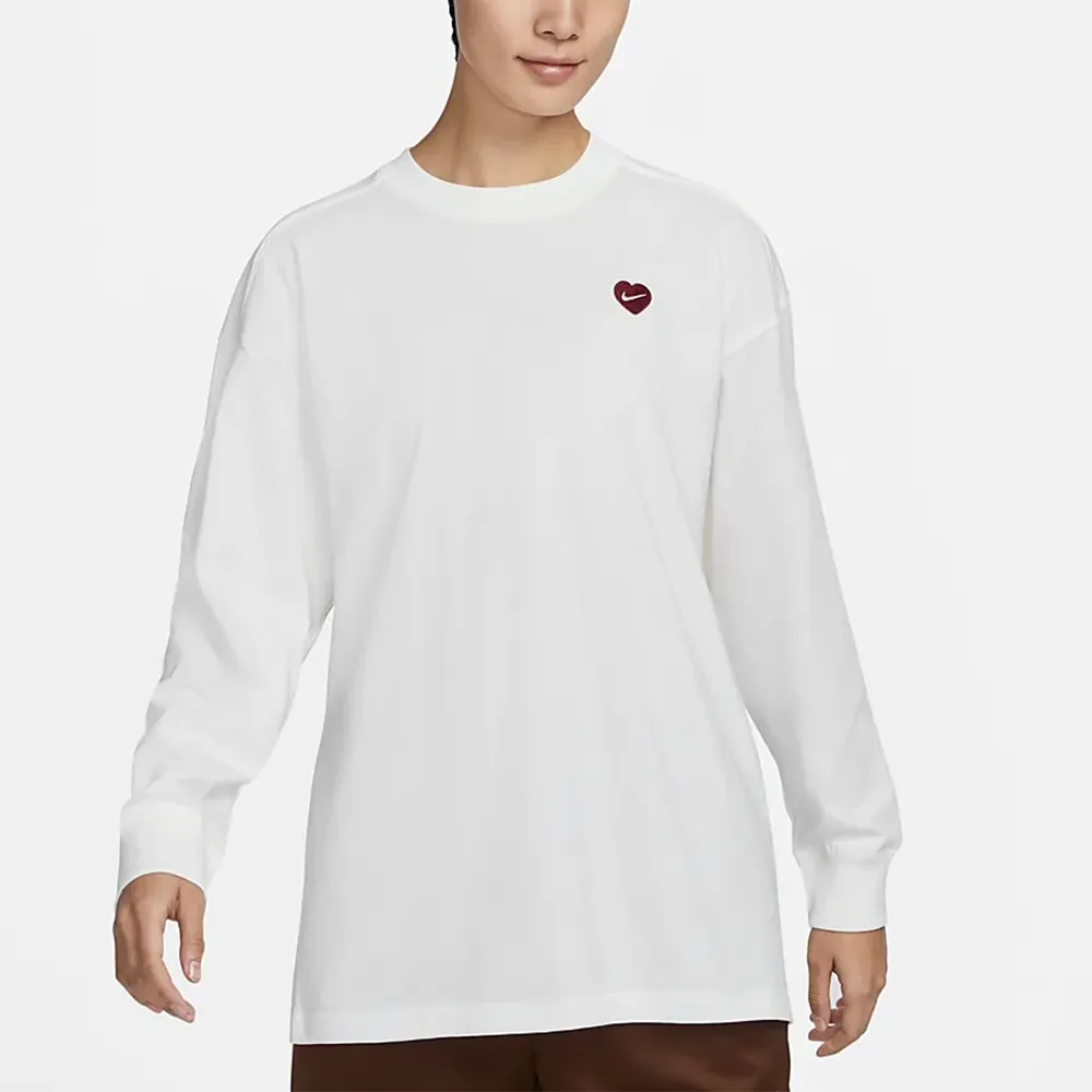 Nike AS W NSW ESSNTL LS TOP VDAY 女 白 愛心 休閒 運動 長袖 FD9933-133 歷史價格詳細信息