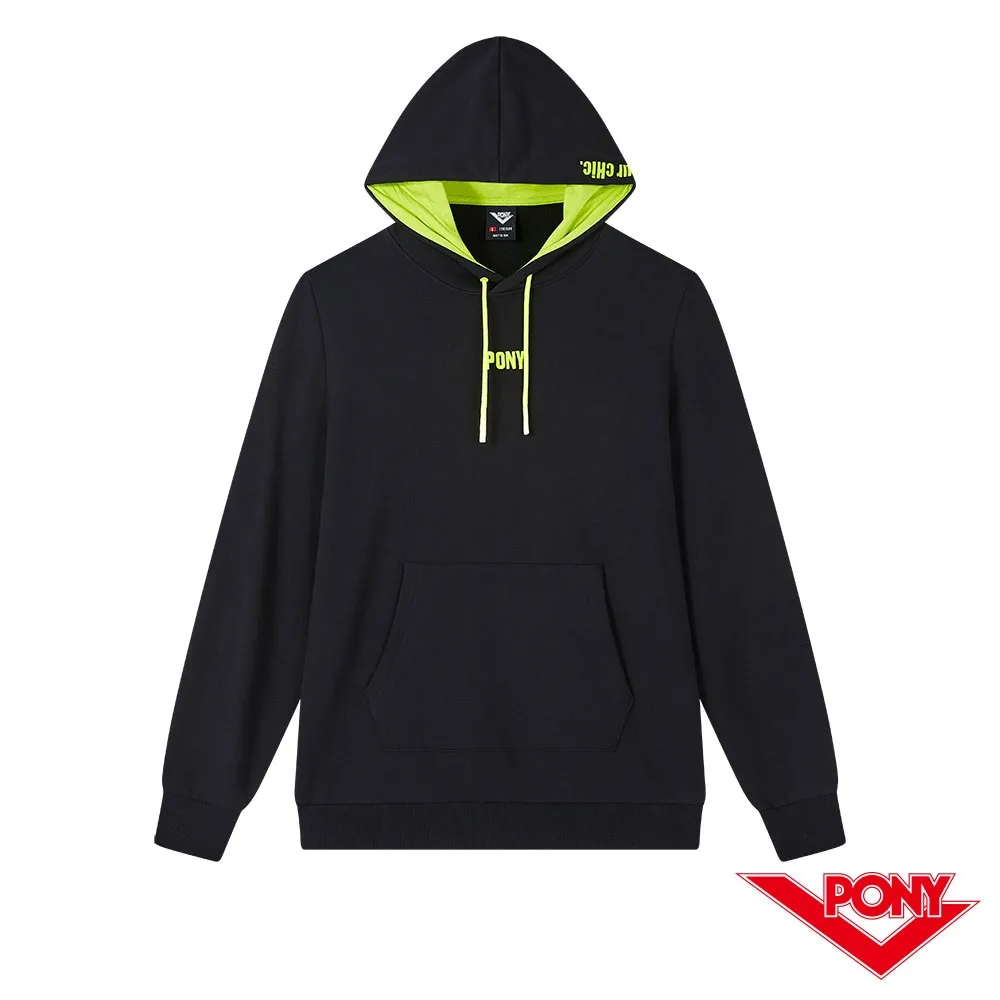 PONY 光影 LOGO 長袖大學T 男款-黑色/寶藍 歷史價格詳細信息