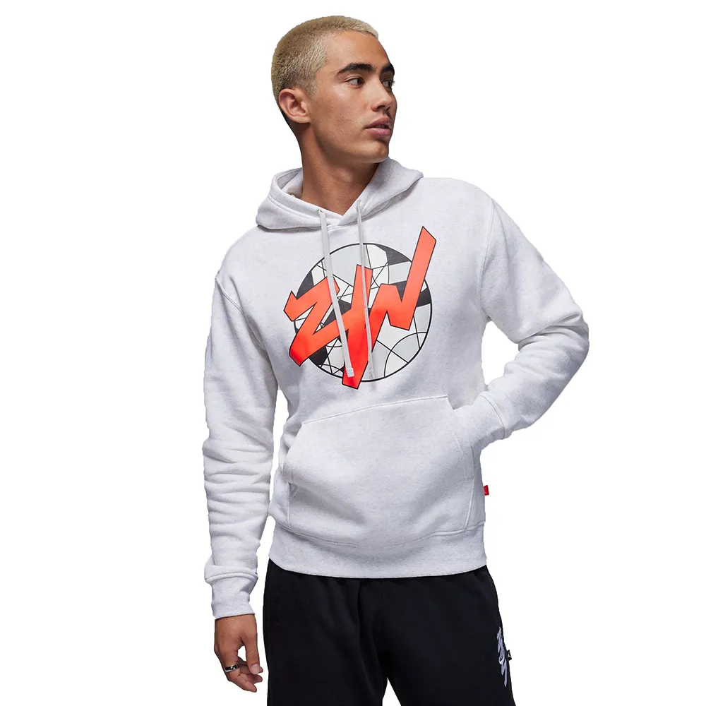 Nike AS M J ZION GFX FLC PO 男 白 印花 圖案 保暖 連帽 上衣 長袖 FD2391-051 歷史價格詳細信息