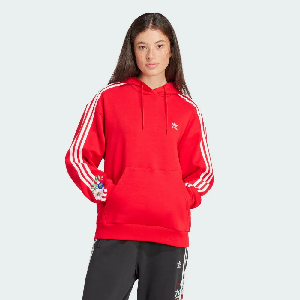 【ADIDAS】FLORAL HOODIE 連帽上衣 女 黑色-IU2515 歷史價格詳細信息