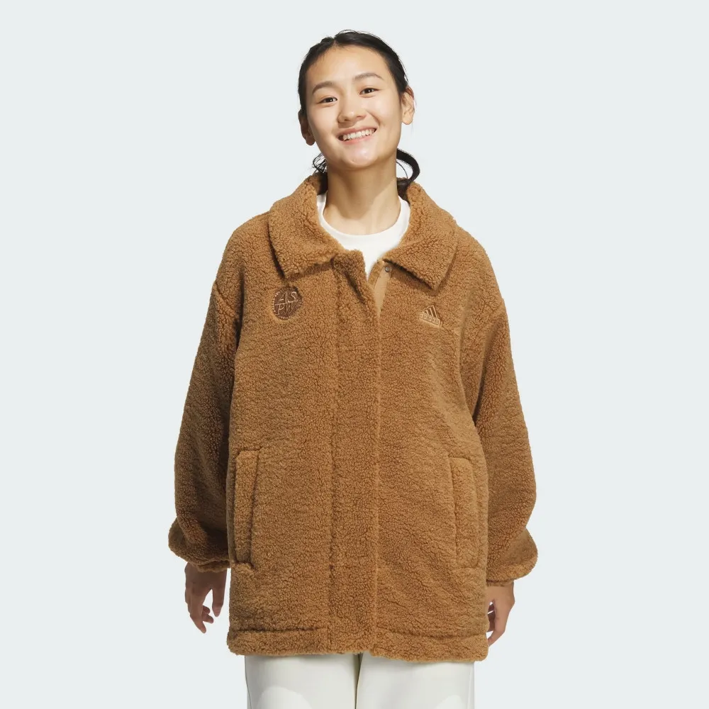 Adidas Lounge Boa [IP7059] 女 立領 外套 亞洲版 運動 訓練 休閒 抓絨 保暖 冬季 米白 歷史價格詳細信息