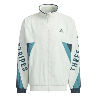 Adidas Word WOV JKT [IT4361] 男女 立領 外套 風衣 運動 訓練 休閒 慢跑 寬鬆 白 灰藍 歷史價格詳細信息