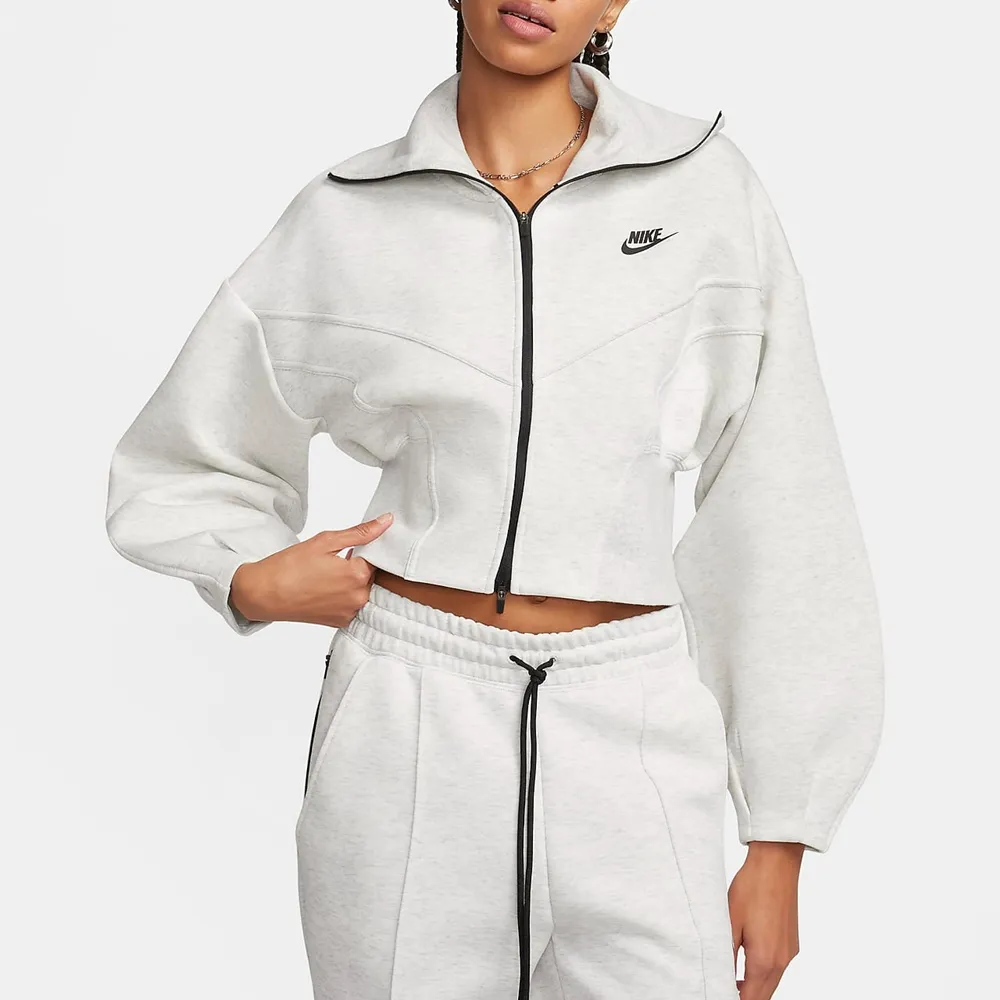 【NIKE】AS W NSW TCH FLC LSE FZ TRK J 女 休閒外套 灰白-FN2524013 歷史價格詳細信息