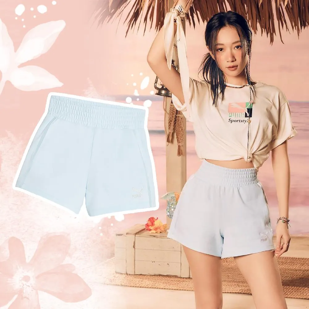 Puma 彪馬 短褲 Palm Resort Shorts 女款 粉 白 5吋 抽繩 王淨款 68300830 歷史價格詳細信息