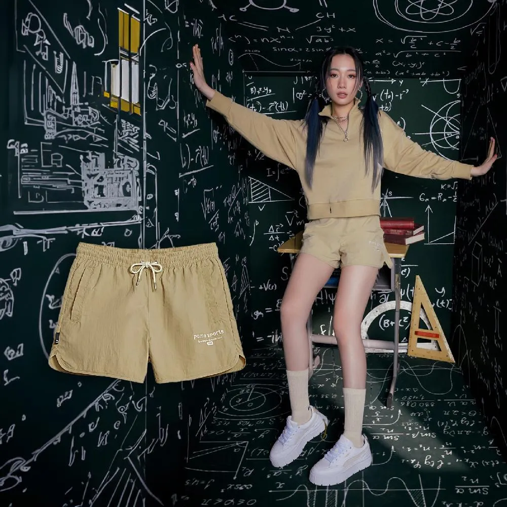 Puma 彪馬 短褲 Palm Resort Shorts 女款 粉 白 5吋 抽繩 王淨款 68300830 歷史價格詳細信息