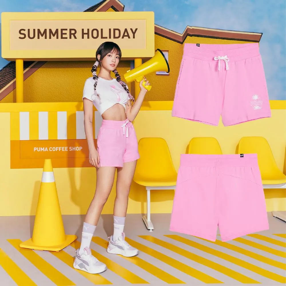 Puma 彪馬 短褲 Palm Resort Shorts 女款 粉 白 5吋 抽繩 王淨款 68300830 價格比較,價格查詢,歷史價格詳細信息